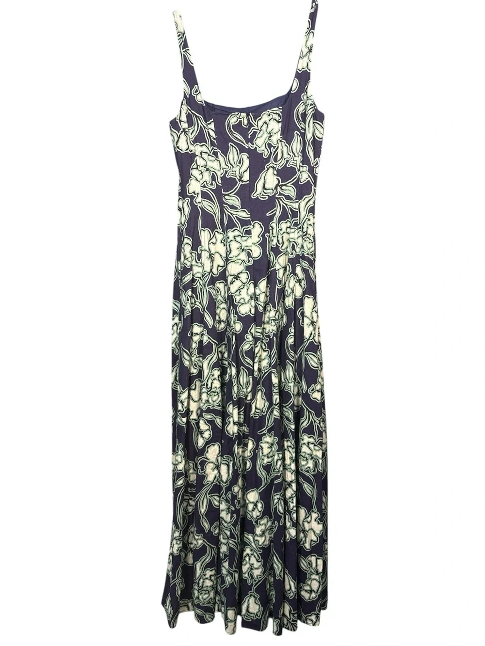 Nicholas Irina Paneled‎ Floral Maxi Dress Willa Navy MSRP $495 Size 4